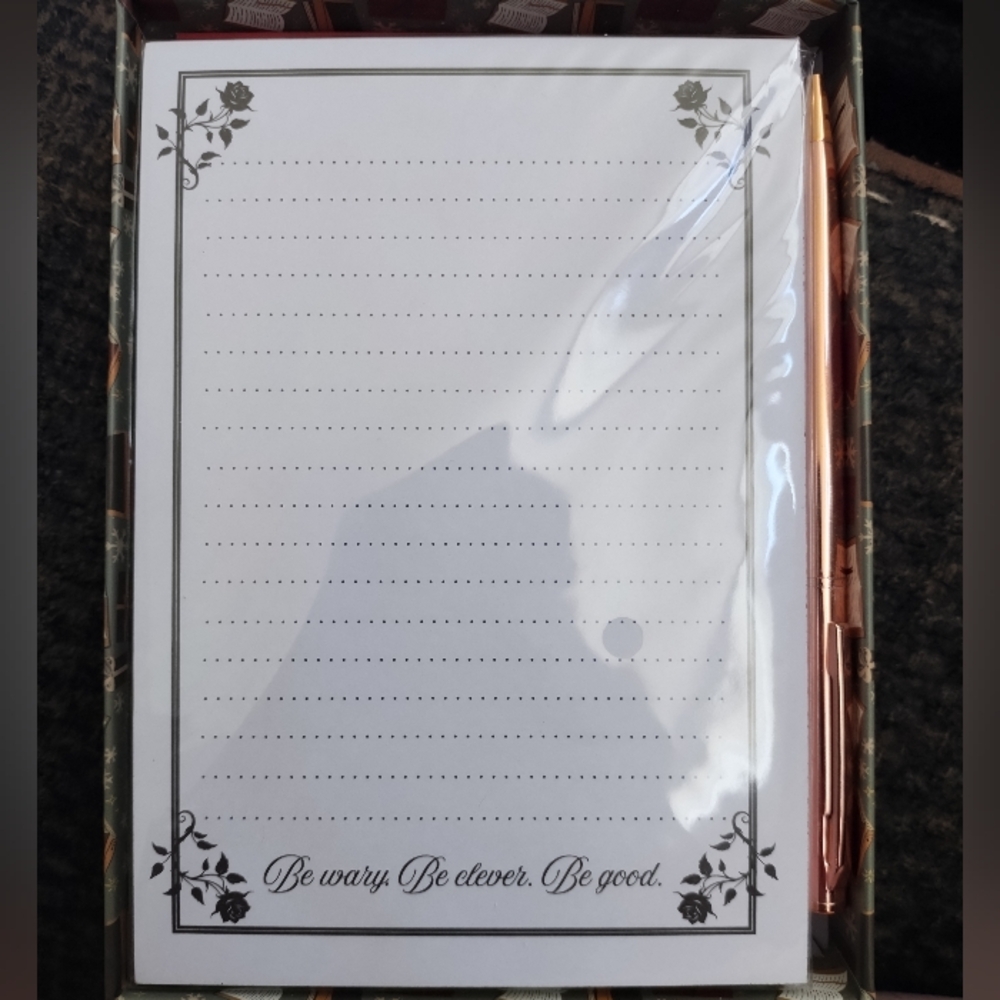 Floral Lined Notepad with Pen